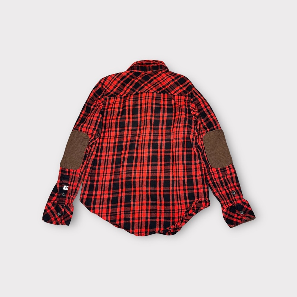 Kavu Red & Black Plaid Long Sleeve Button Down Top - Picture 4 of 5